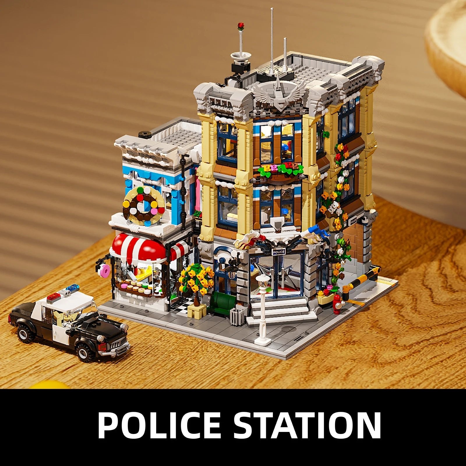 3200PCS Brick Town Police Station Modular Buildings Gift - silverfoxgoods